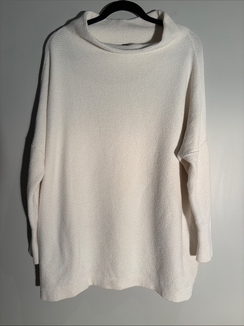 Free People Cream Oversized Knit Sweater Tunic Medium